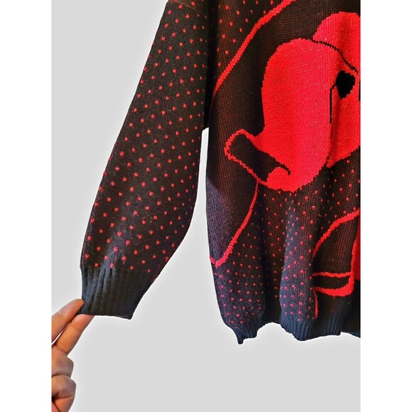 Vintage 80's Metallic Abstract Sparkly Oversized Tunic Sweater Women’s M / L - Picture 3 of 6